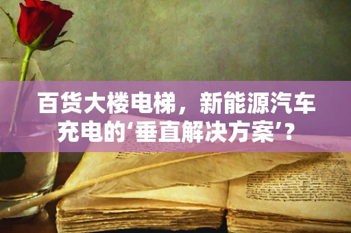 百货大楼电梯，新能源汽车充电的‘垂直解决方案’？