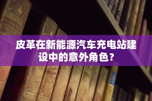 皮革在新能源汽车充电站建设中的意外角色？